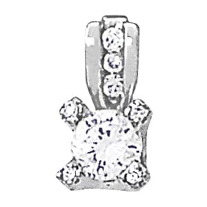 Pendants Solitaires (1/8 ct. tw.) — White Gold