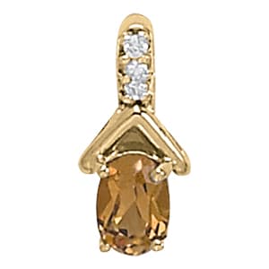 Pendants Color Oval (0.03 ct. tw.) — White Gold