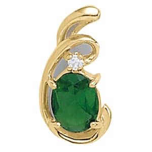 Pendants Color Oval (0.03 ct. tw.) — White Gold
