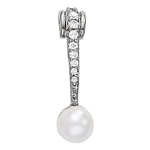 Pendants Color Pearl (1/8 ct. tw.) — White Gold