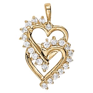 Pendants Heart (0.47 ct. tw.) — White Gold
