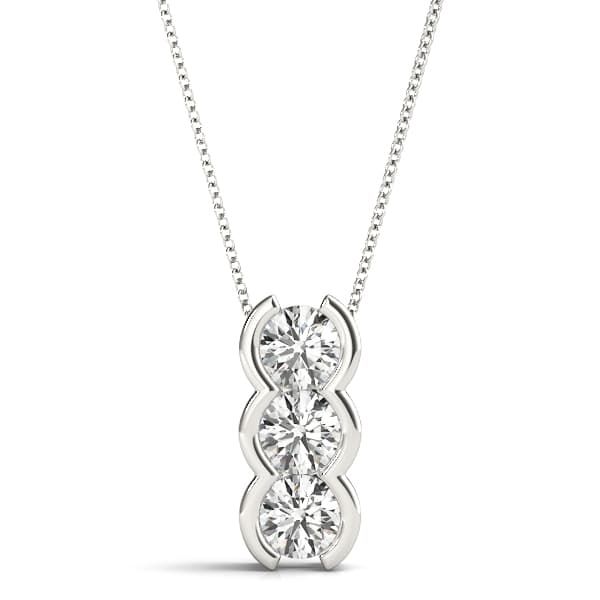 Pendants 3 Stone — 1/2 CT (1/2 ct. tw.) — View 1