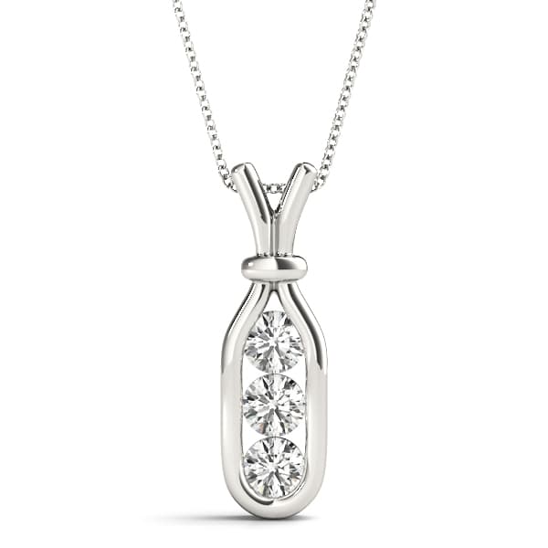 Pendants 3 Stone — 3/4 CT (3/4 ct. tw.) — View 1
