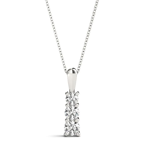 3-Stone Drop Pendants — 1/5 CT (0.18 ct. tw.) — View 1