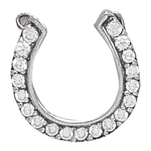 Horse Shoe Pendant (1/2 ct. tw.) — White Gold