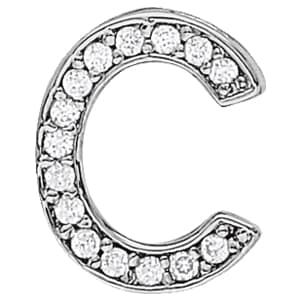 Initial C Pendant — C (0.22 ct. tw.) — White Gold