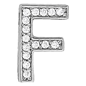 Initial F Pendant — F (0.22 ct. tw.) — White Gold