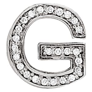 Initial G Pendant — G (0.31 ct. tw.) — White Gold