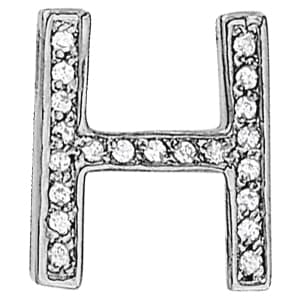 Initial H Pendant — H (1/4 ct. tw.) — White Gold