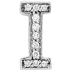 Initial I Pendant — I (1/4 ct. tw.) — White Gold