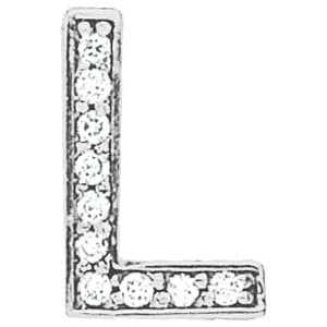 Initial L Pendant — L (1/4 ct. tw.) — White Gold