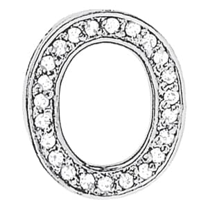 Initial O Pendant — O (0.29 ct. tw.) — White Gold
