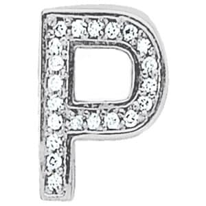 Initial P Pendant — P (1/4 ct. tw.) — White Gold