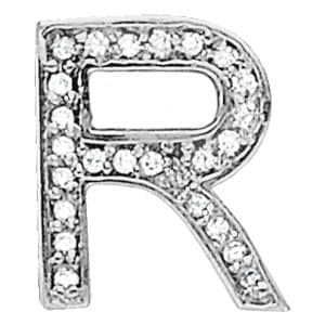 Initial R Pendant — R (0.31 ct. tw.) — White Gold