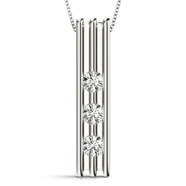 Pendants 3 Stone — 1/2 CT (1/2 ct. tw.) — View 1