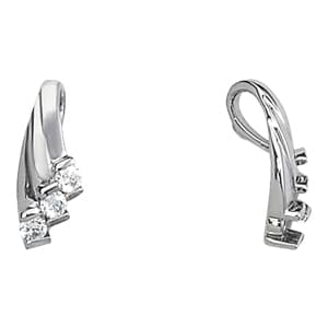 Pendants 3 Stone (1/4 ct. tw.) — White Gold