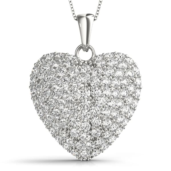 Heart Shape Necklaces — 2 1/2 CT (2.48 ct. tw.) — View 1