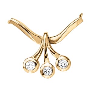 Pendants 3 Stone (1/4 ct. tw.) — White Gold