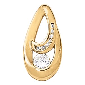 Solitaire Pendant (0.09 ct. tw.) — White Gold
