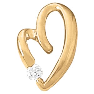 Pendants Heart (1/8 ct. tw.) — White Gold