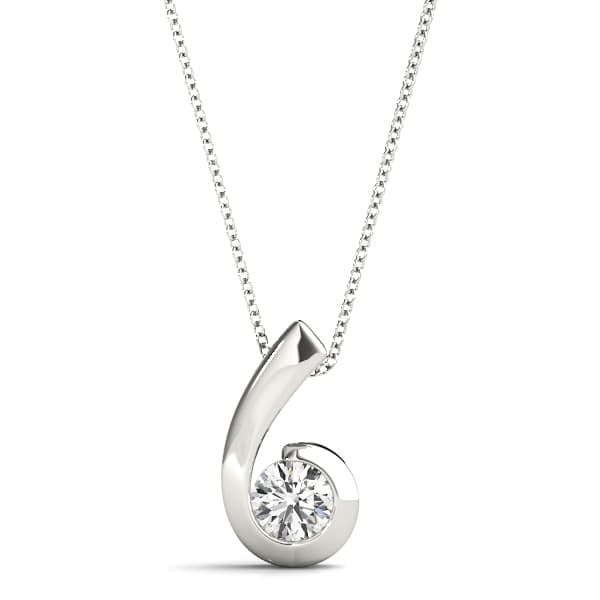 Solitaire Pendant — 1/2 CT (1/2 ct. tw.) — View 1