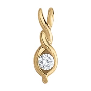 Solitaire Twisted Pendants (1/4 ct. tw.) — White Gold