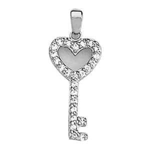 Pendants Novelty (1/4 ct. tw.) — White Gold