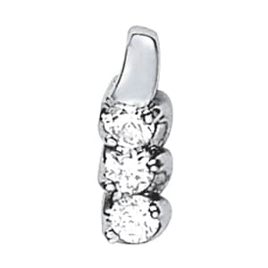 Pendants 3 Stone (1/3 ct. tw.) — White Gold