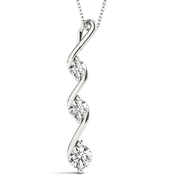 Pendants 3 Stone — 1/2 CT (1/2 ct. tw.) — View 1