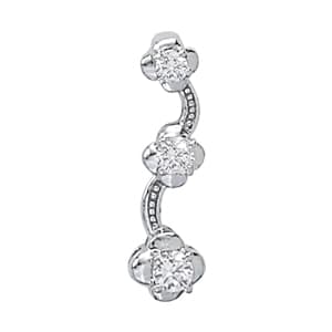 Pendants 3 Stone (1/3 ct. tw.) — White Gold