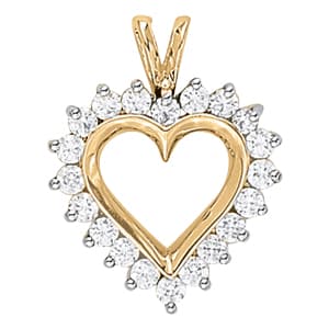 Pendants Heart (0.8 ct. tw.) — White Gold