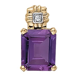 Pendants Color Emerald (0.02 ct. tw.) — White Gold