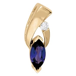 Pendants Color Marquise (0.1 ct. tw.) — White Gold