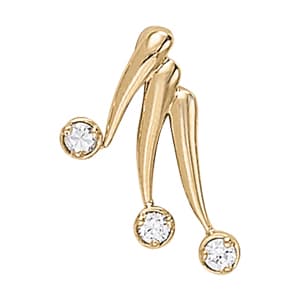Pendants 3 Stone (1/8 ct. tw.) — White Gold