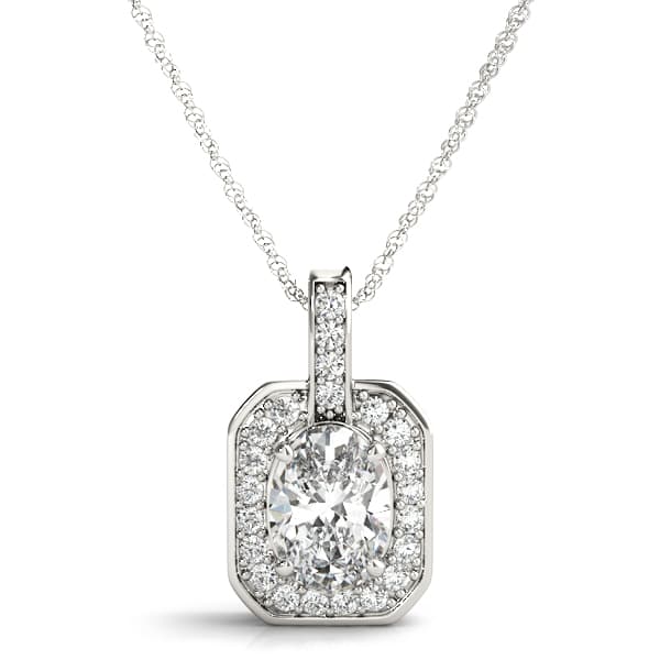 Pendants Color Oval — 6X4 MM (1/8 ct. tw.) — View 1