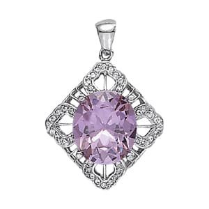 Pendants Color Oval (0.18 ct. tw.) — White Gold