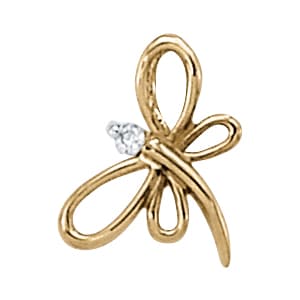 Butterfly Color Pendant (0.02 ct. tw.) — White Gold