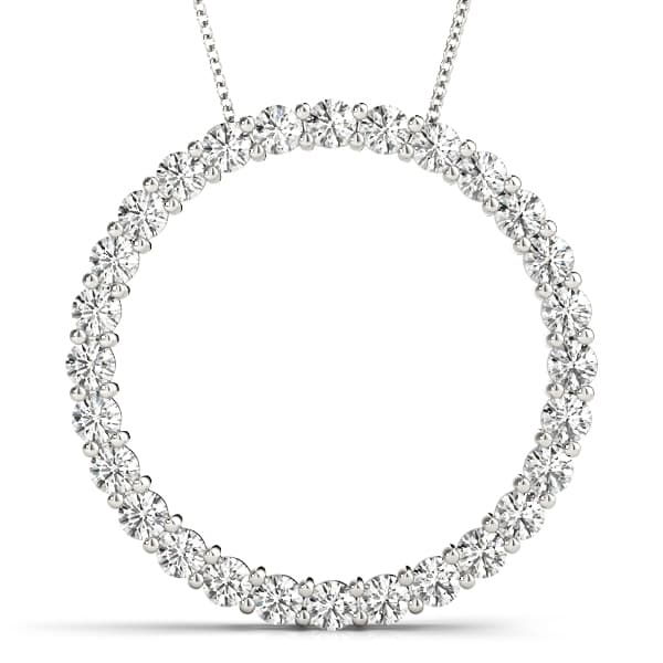 Prong Circle Pendant — 1 CT (0.99 ct. tw.) — View 1