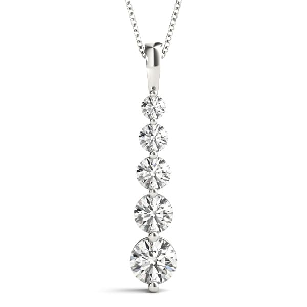 5-Stone Drop Pendant — 2 CT (2 ct. tw.) — View 1