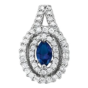 Double Halo Marquise Pendant (0.48 ct. tw.) — White Gold