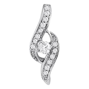 Twisted Fashion Pendants (1/8 ct. tw.) — White Gold