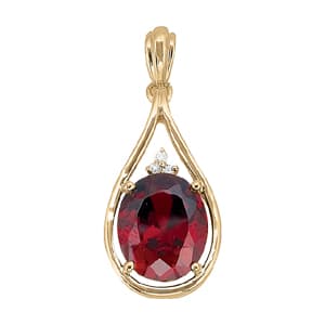 Teardrop Oval Color Pendant (0.04 ct. tw.) — White Gold