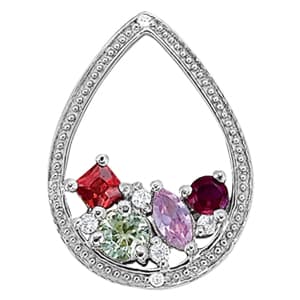 Multicolor Trillion Pendant (0.58 ct. tw.)