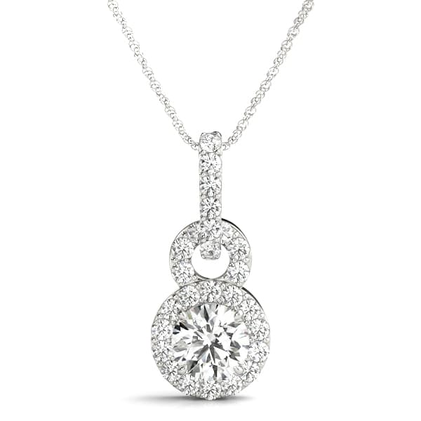 Infinity Round Halo Pendant (3/8 ct. tw.) — View 1