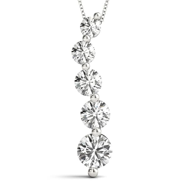 Solitaire Journey Drop Pendants — 2 CT (1.96 ct. tw.) — View 1