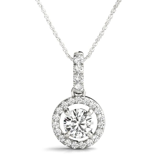 Circle Halo Pendant — 1/2 CT (1/8 ct. tw.) — View 1