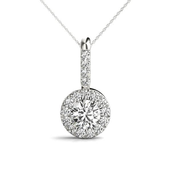 Round Halo Pendant — 2 CT (1/2 ct. tw.) — View 1