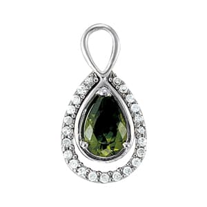 Pear Color Pendant (1/4 ct. tw.) — White Gold