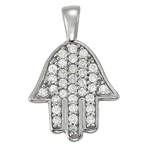 Pendants Religious Novelty (1/2 ct. tw.) — White Gold
