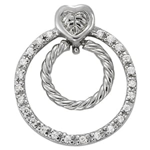 Pendants Fashion (1/8 ct. tw.) — White Gold